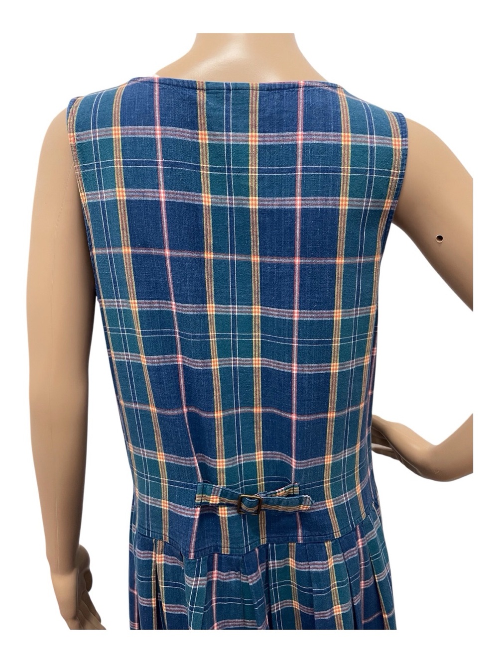 Carrol Reed Plaid Sleeveless Cotton Summer Dress, 10 - Picture 8 of 8